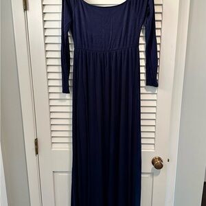 Navy Long Sleeve Maxi Dress - Classic Women's Navy Dress